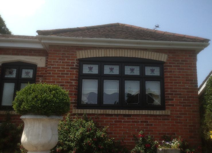 Black framed windows
