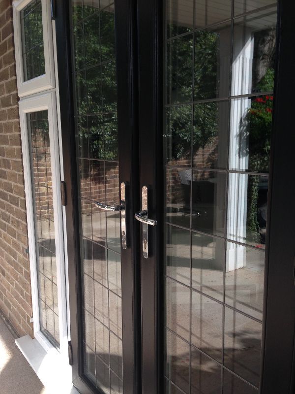 Black patio doors
