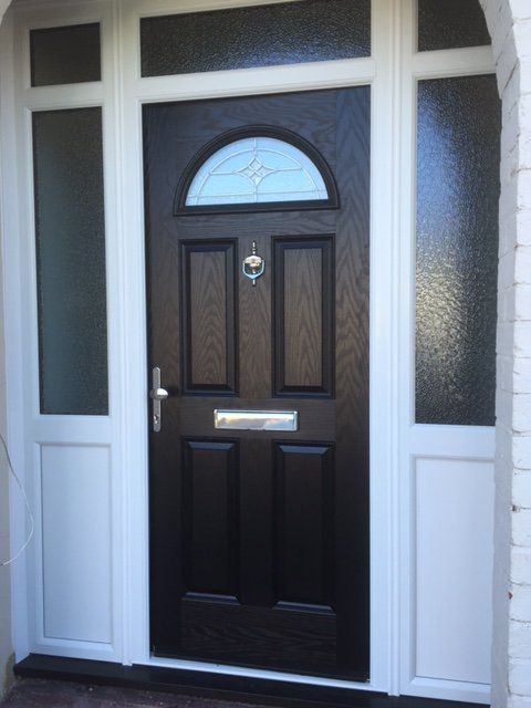 black front door