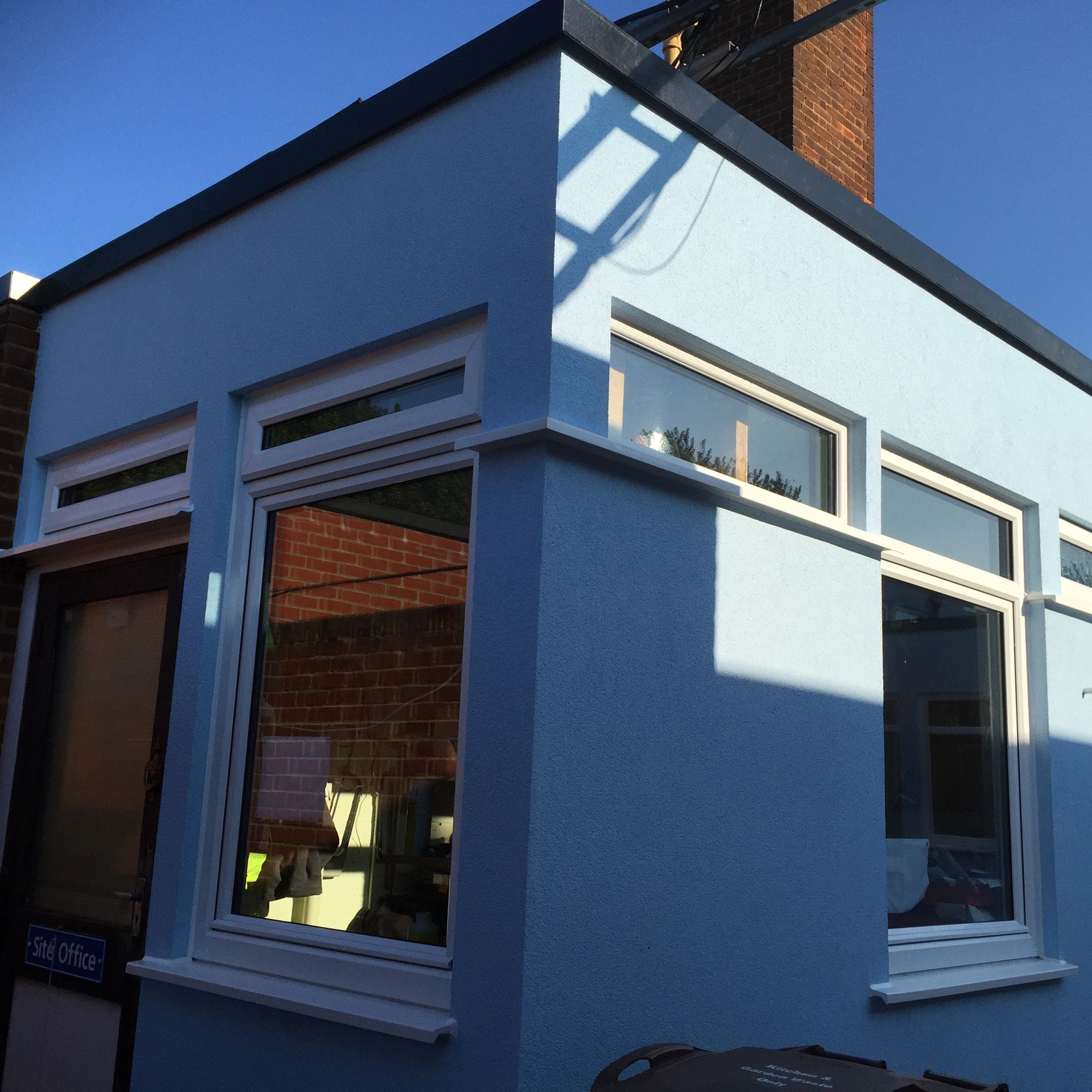 commercial white frame windows