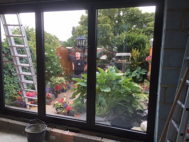 black bifolding door sets