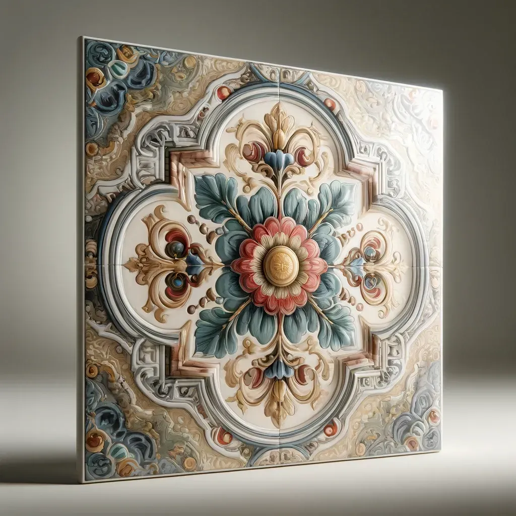 A beautiful ceramic patterned tile by Rose tiling