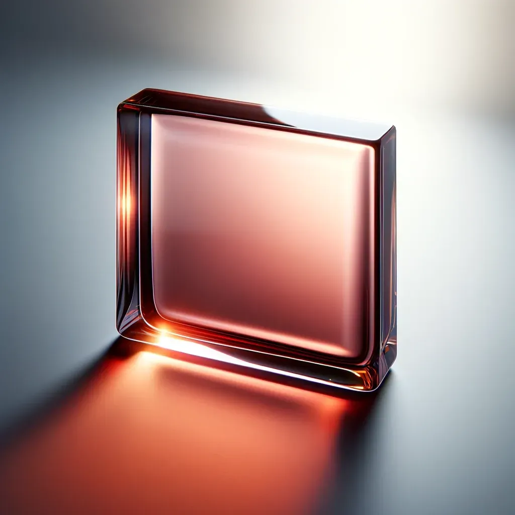 A soft orange glass tile