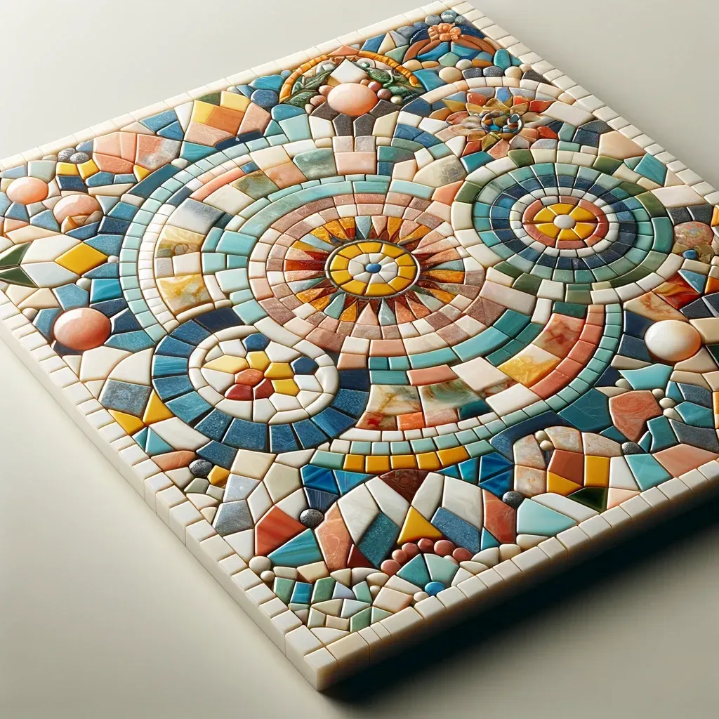 A patterned mosaic tilee