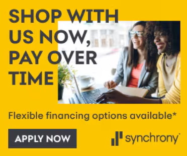 Flexible financing available through Synchrony