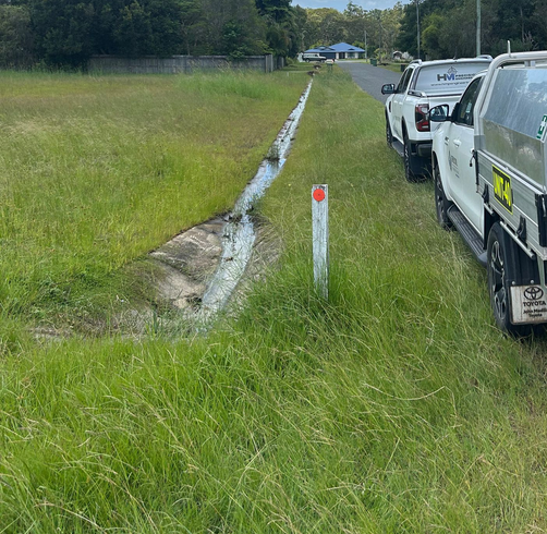 Water Main Design - Cars parked on the site