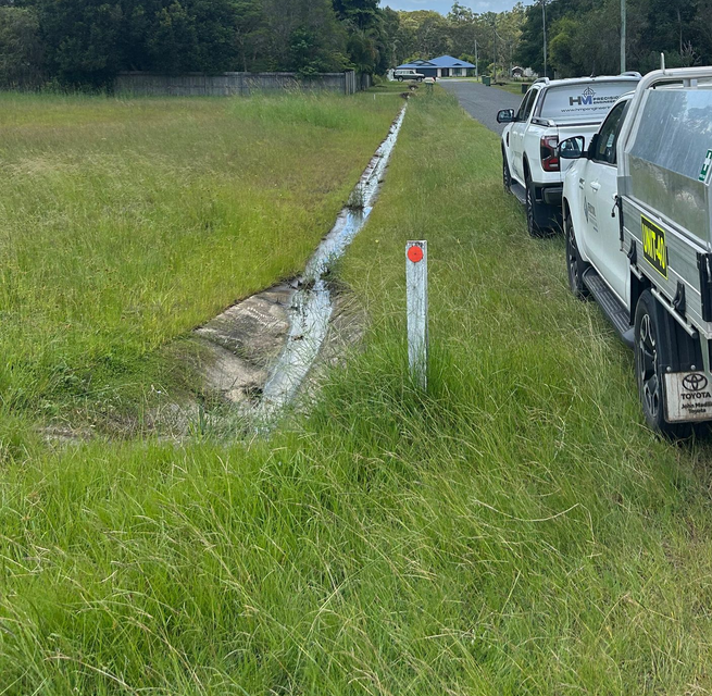 Water Main Design - Cars parked on the site