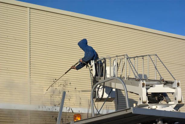 Is Cleaning A Building — Grayville, IL — Thompson’s Pressure Washing