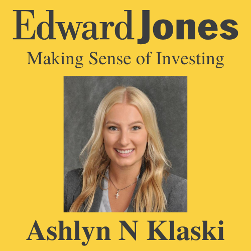 Ashlyn n klaski is featured on the cover of edward jones making sense of investing