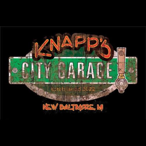 A sign for knapp's city garage in new baltimore.