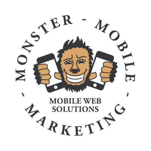 A logo for a company called monster mobile marketing.