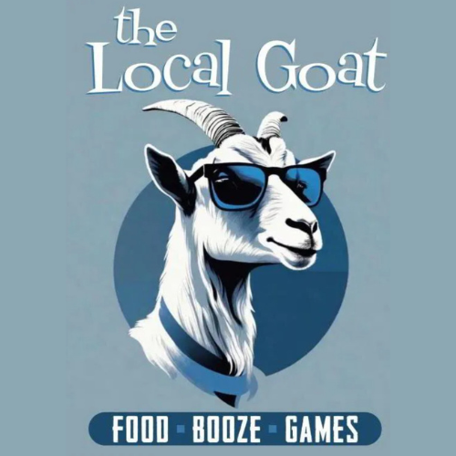 The logo for the local goat shows a goat wearing sunglasses.