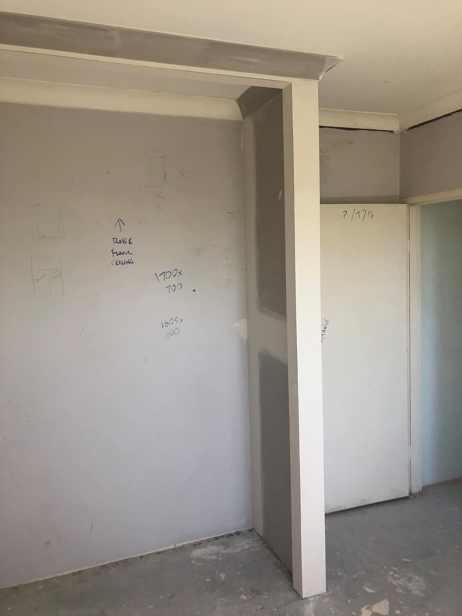 Room With a Door and a Pillar in It — Hancock Construction & Maintenance in Newcastle, NSW