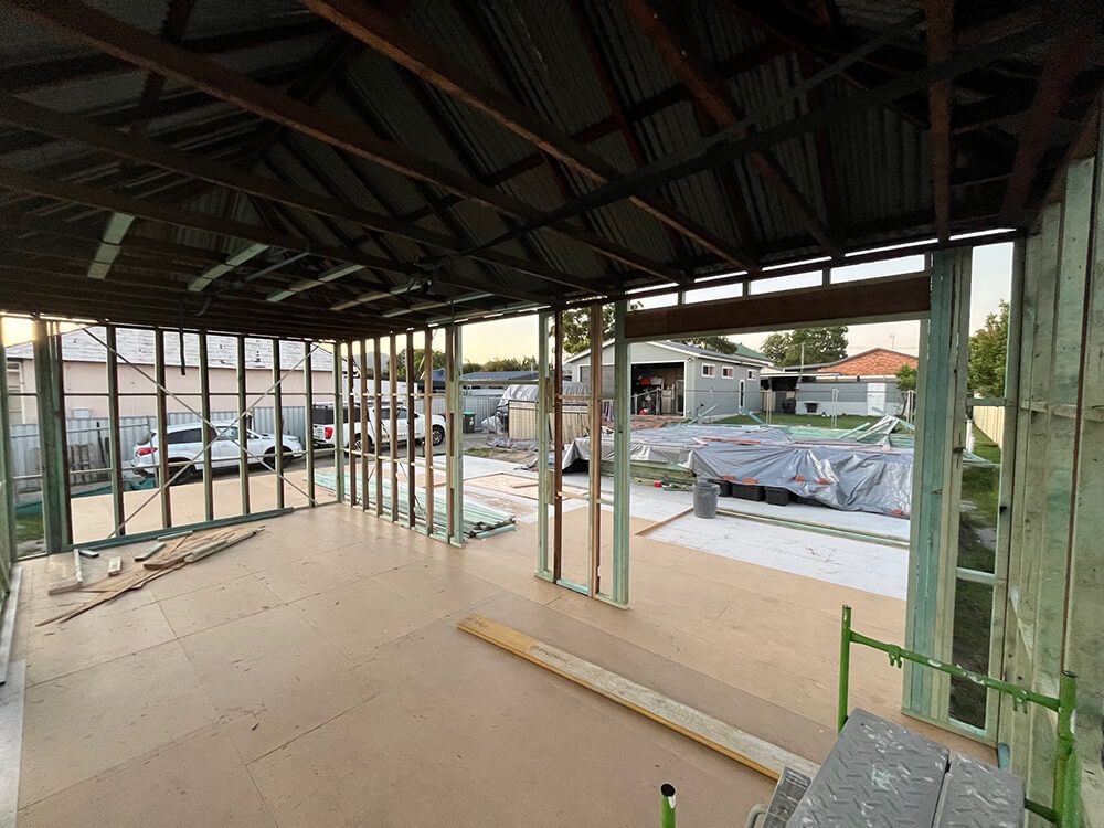 Large Room With a Lot of Windows Under Construction — Hancock Construction & Maintenance in Newcastle, NSW