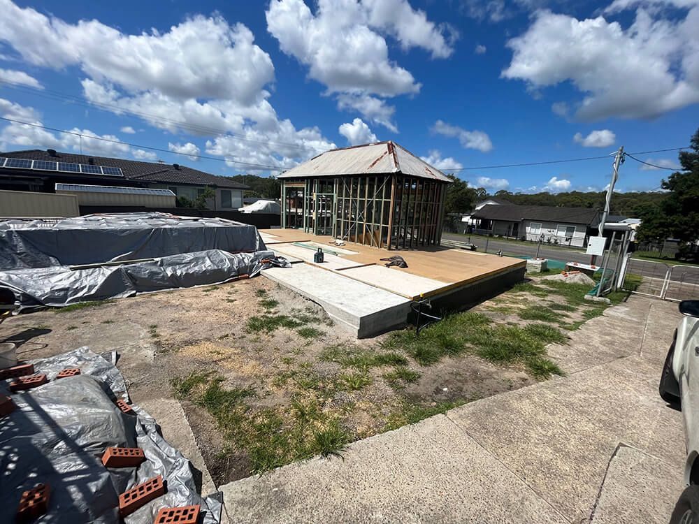 House is Being Built on a Concrete Platform in a Yard — Hancock Construction & Maintenance in Lake Macquarie, NSW