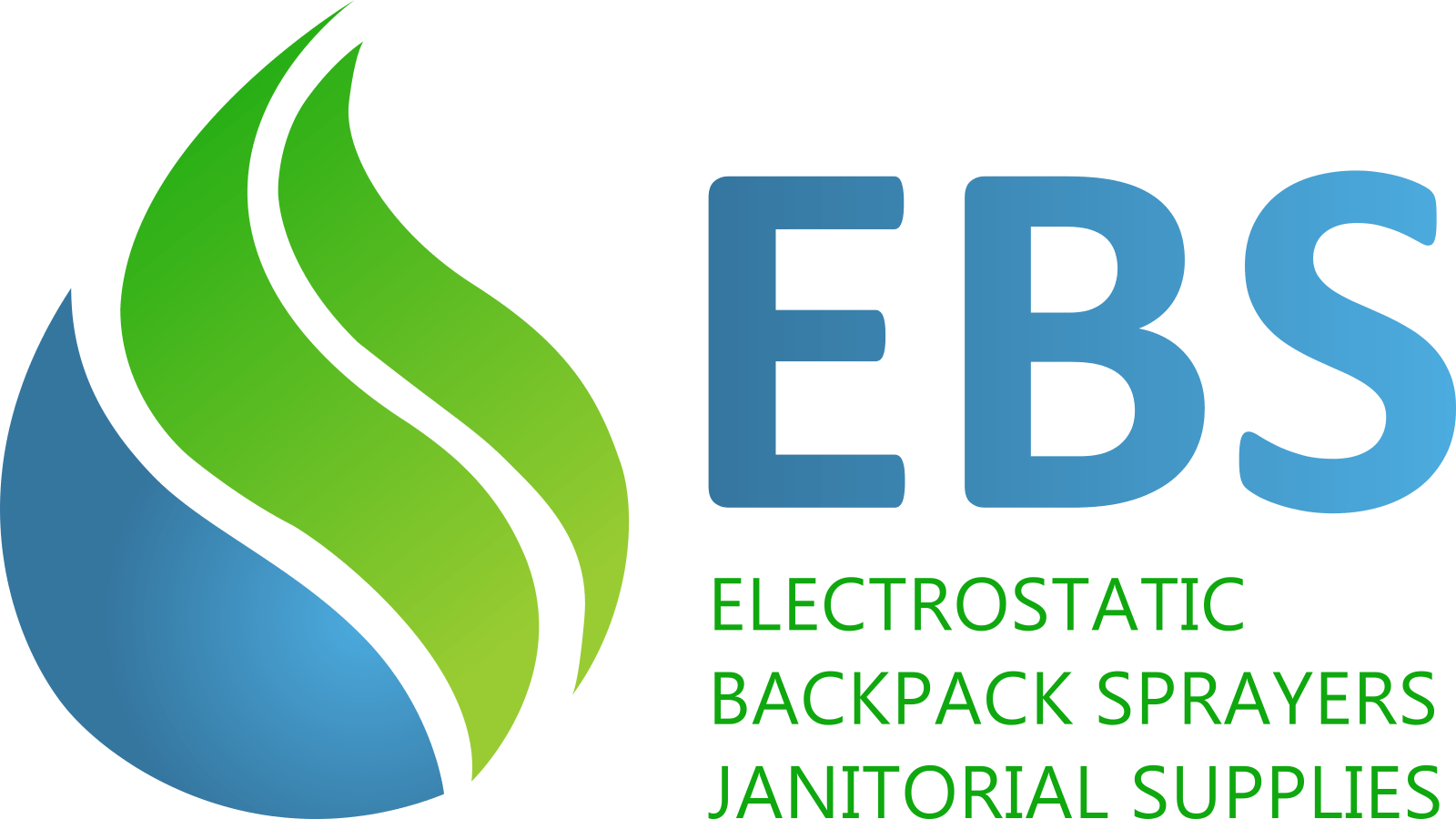 Pulverizadores de mochila eletrostáticos ebs logotipo de suprimentos de zeladoria