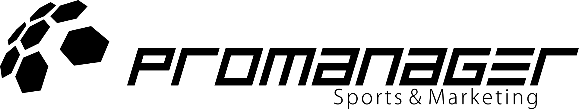 Um logotipo em preto e branco para profissionais de esportes e marketing