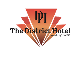 A logo for the district hotel in washington dc