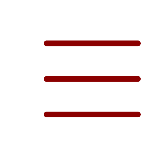 Three horizontal, dark red lines, representing a menu icon.
