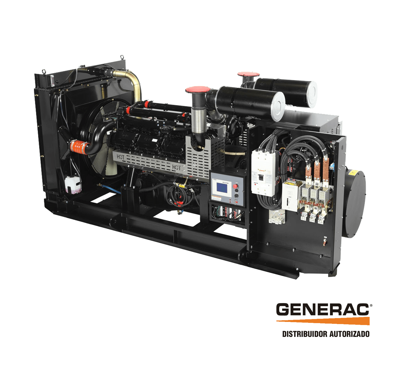 Planta de luz diésel de alto rendimiento en funcionamiento, ideal para respaldo energético en sitios industriales.