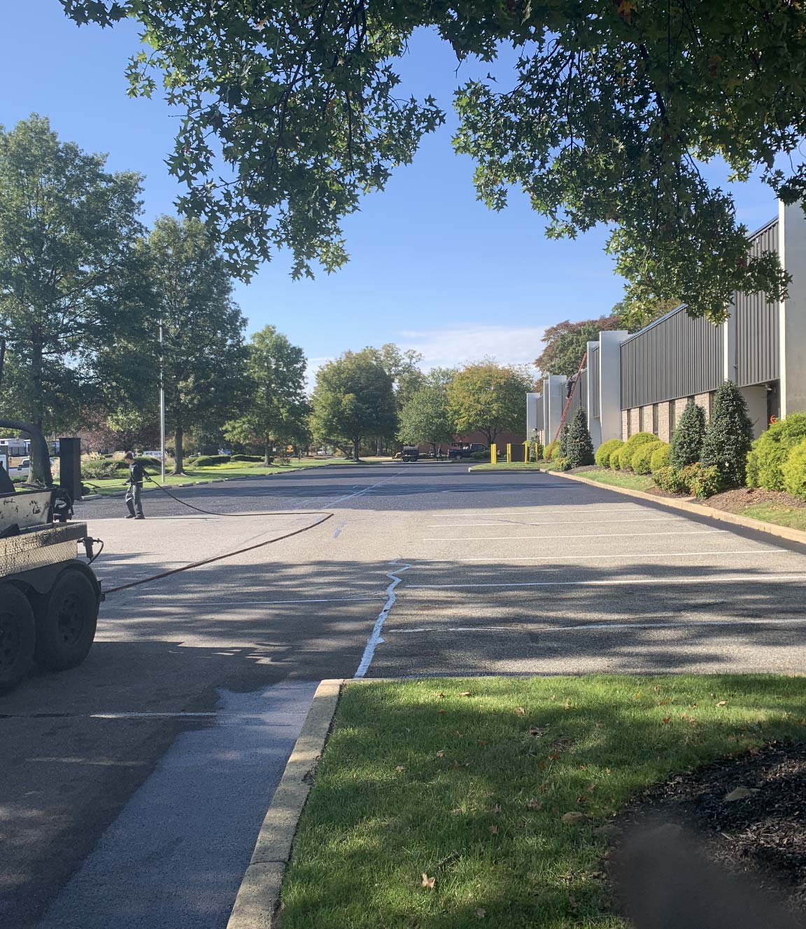 School Parking Lot Sealcoating, Line Striping, Chester County PA