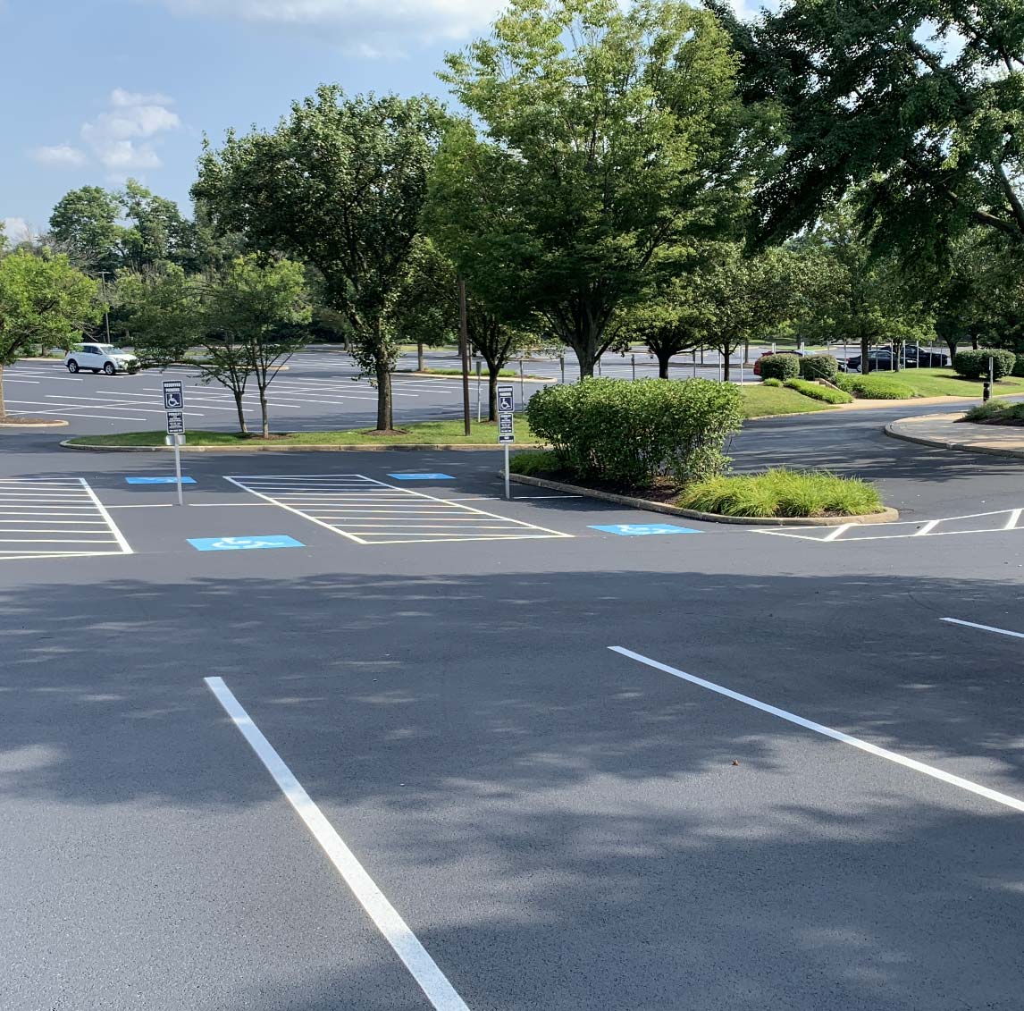 ADA Compliant Asphalt Line Striping and Marking, Sealcoating, Chester County PA