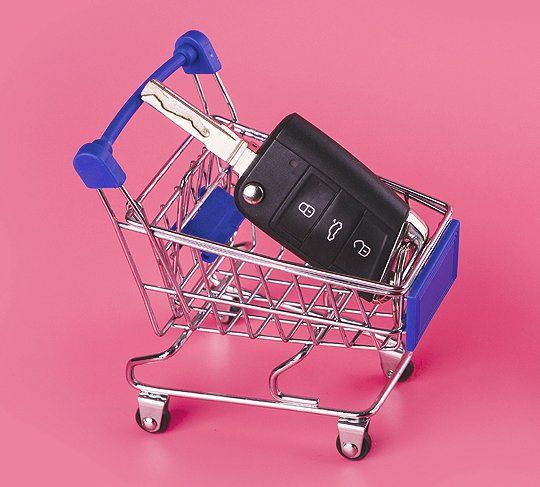 high-security-car-key-inside-a-shopping-cart