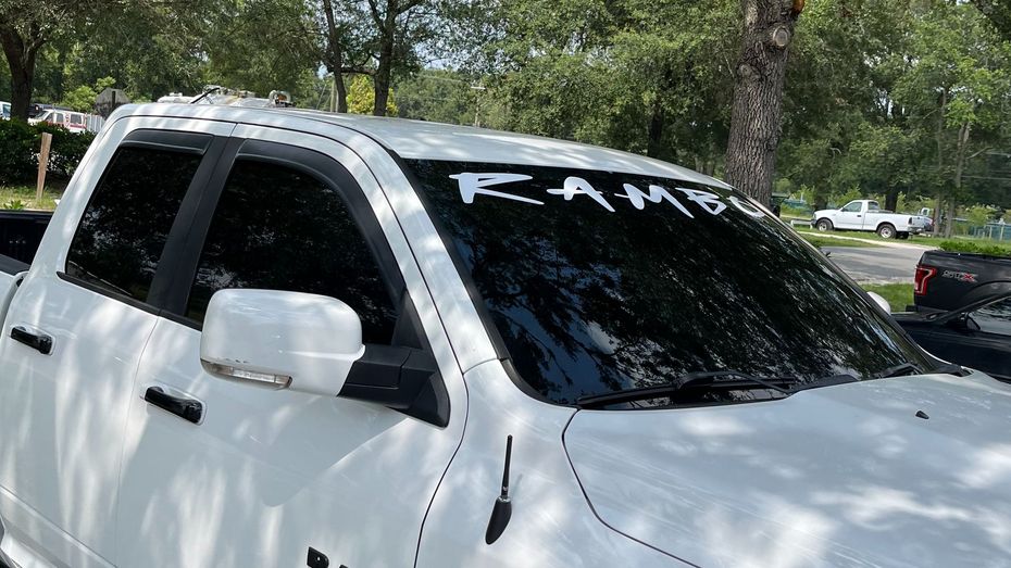 White Truck TInted Windows