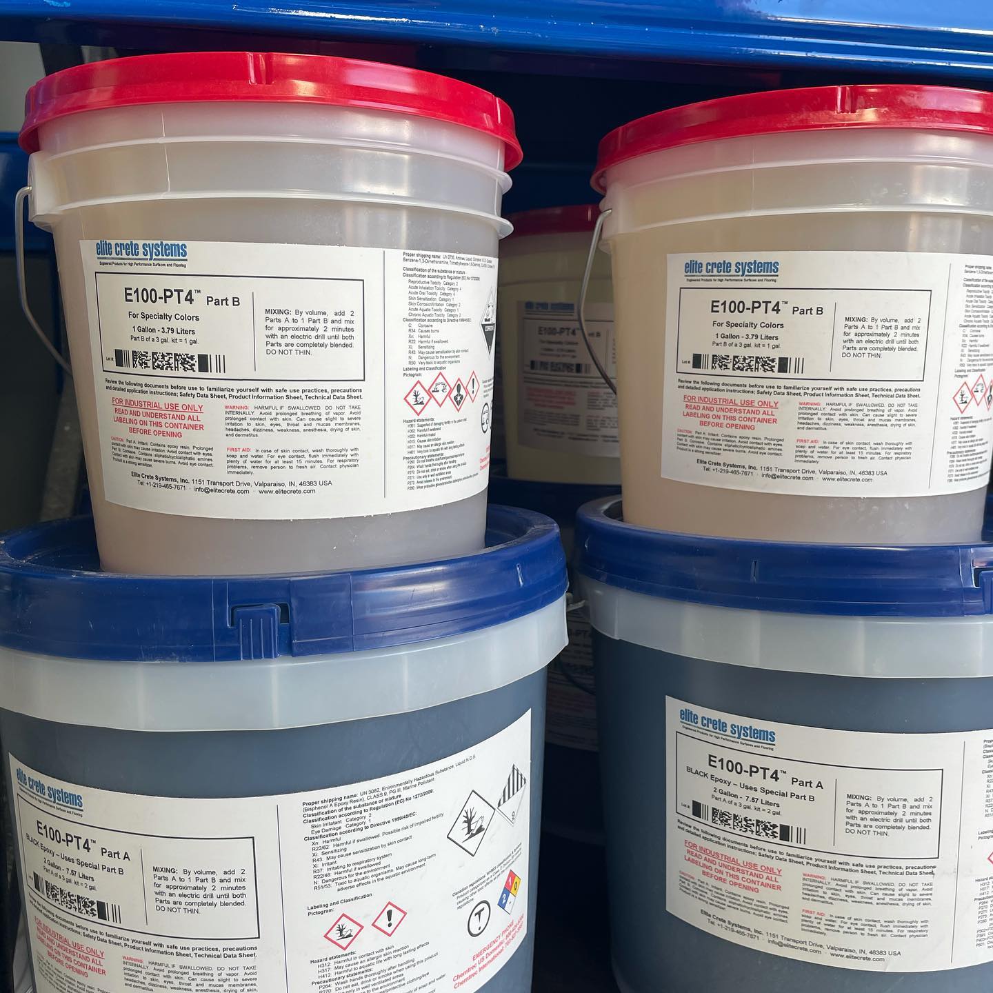 Gallons Of Blue And Red Epoxy - Gnangara, WA - Epoxy West
