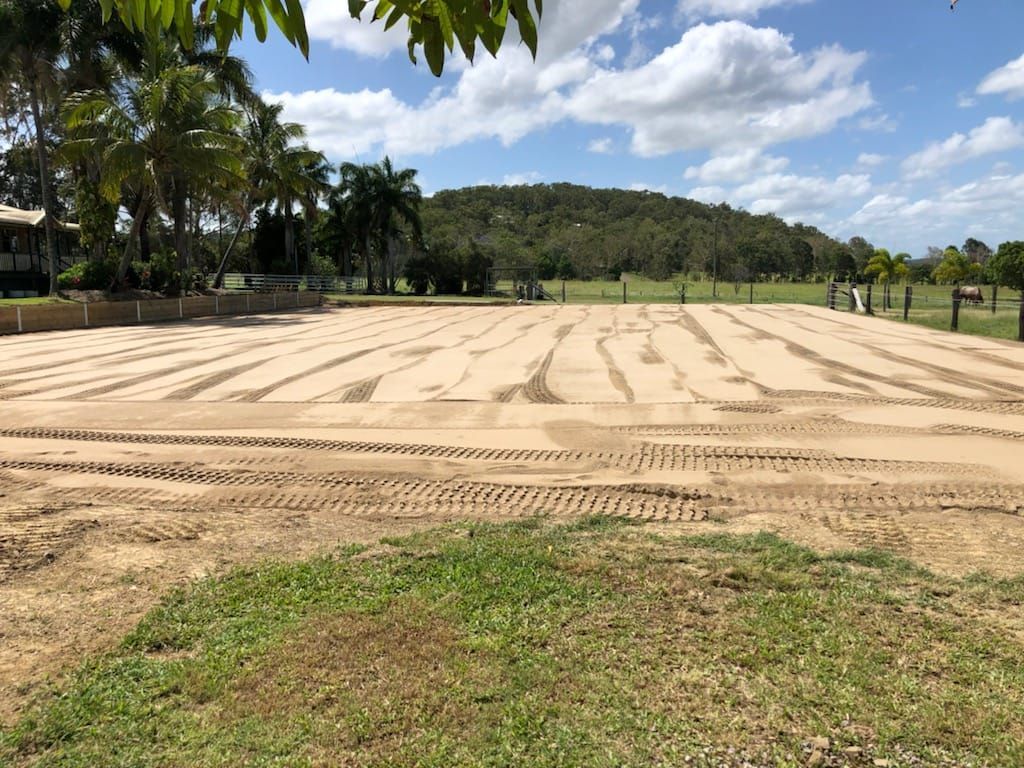 Light brown soil excavated — Excavation in Sarina, QLD