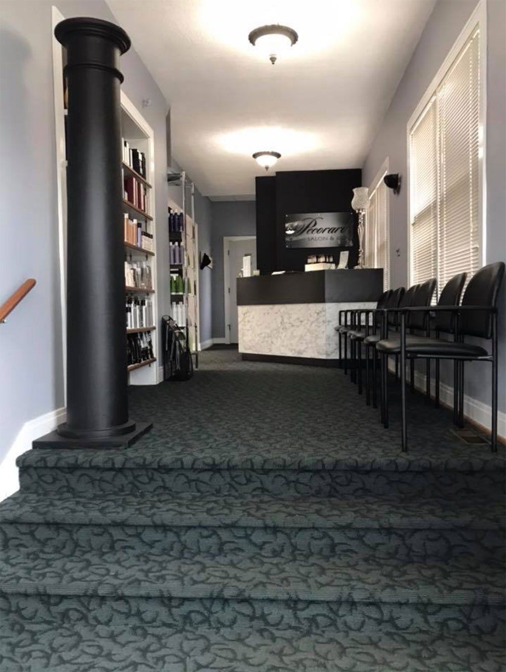 a waiting room with a sign that says riverview