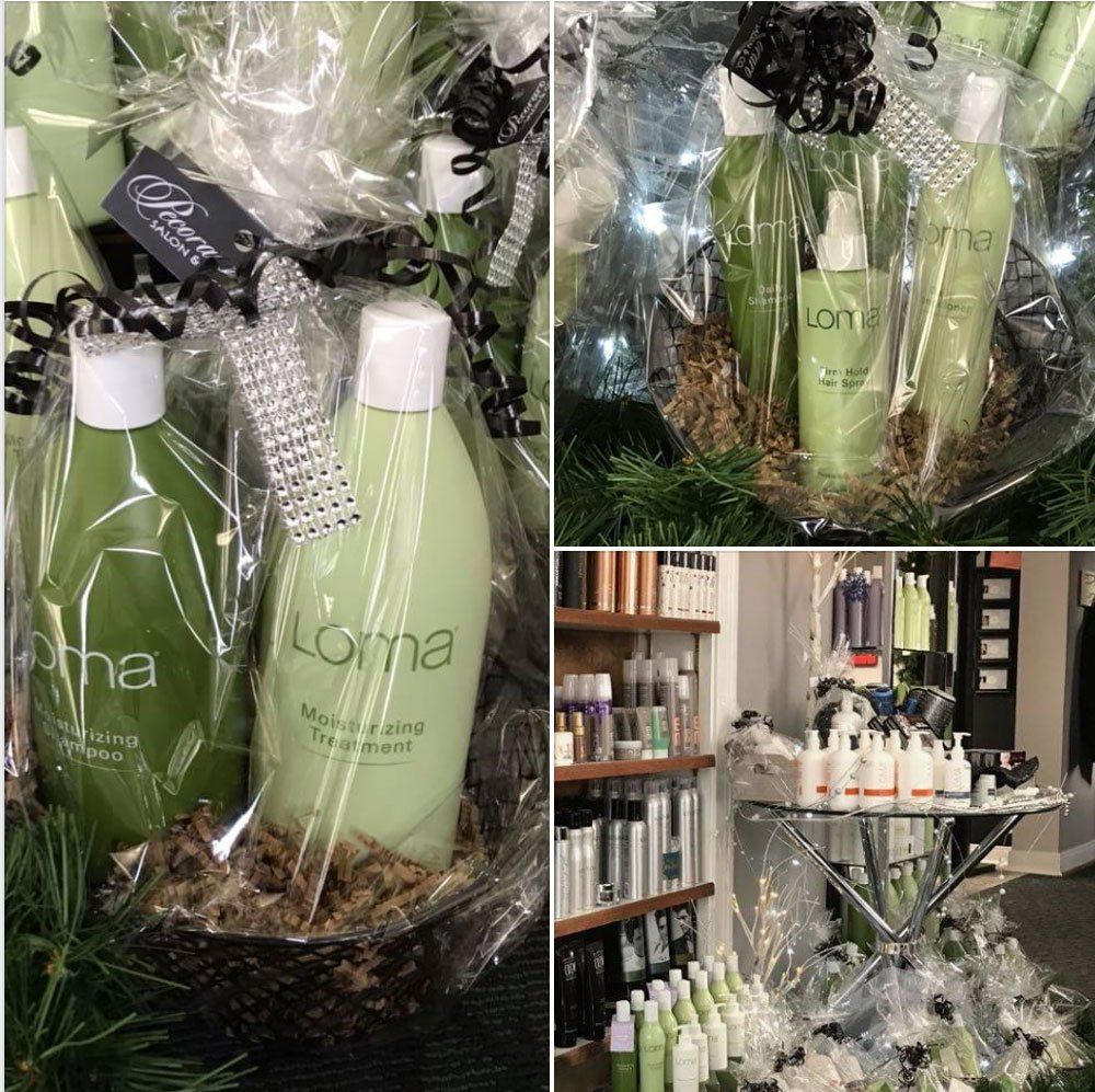 a bottle of loma moisturizing treatment is wrapped in plastic