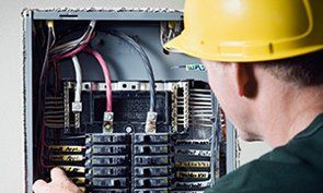 Worker at Breaker Box - Electrical in Irving, TX