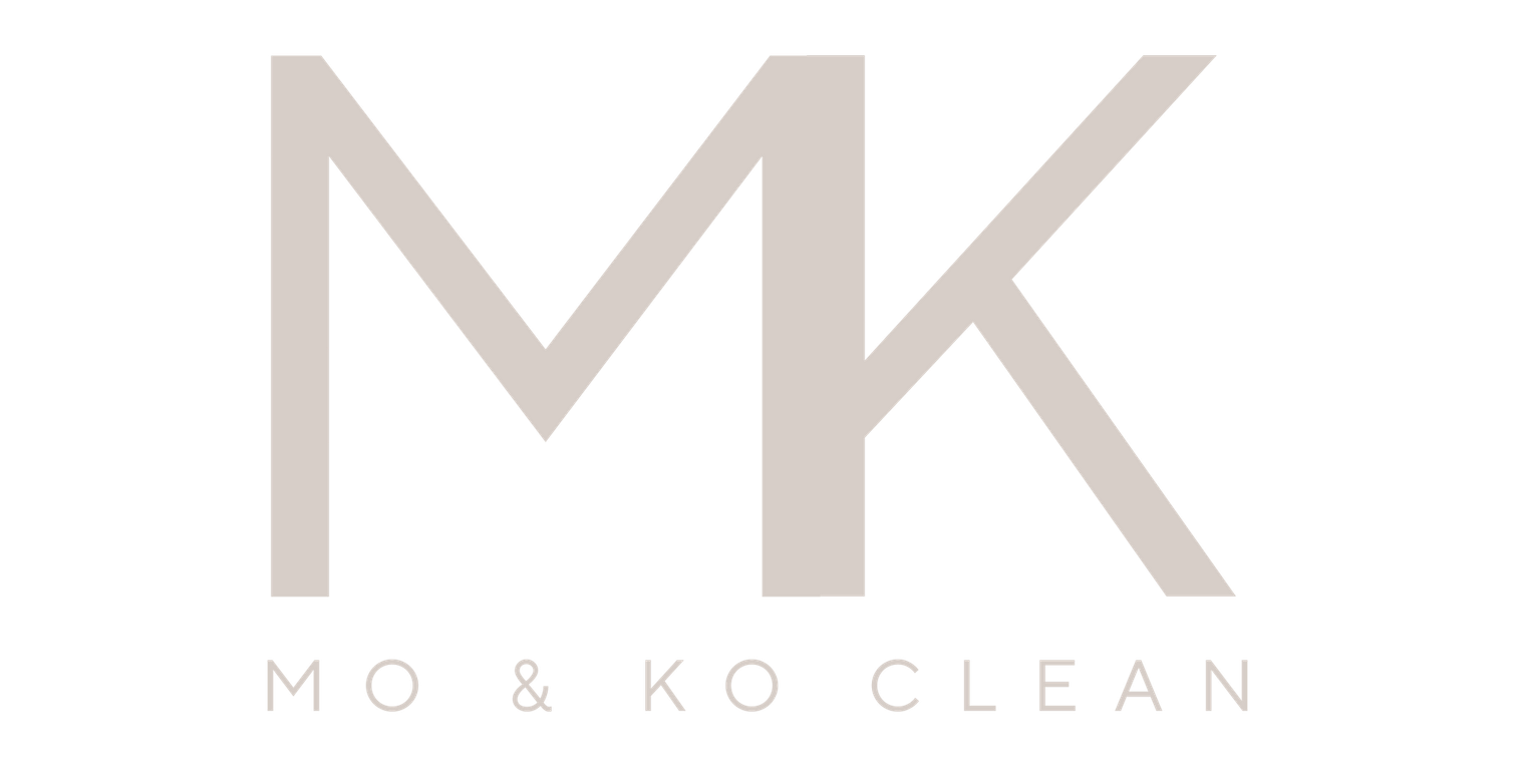 Mo & Ko Clean logo in beige – local family-owned cleaning service in Kurri Kurri