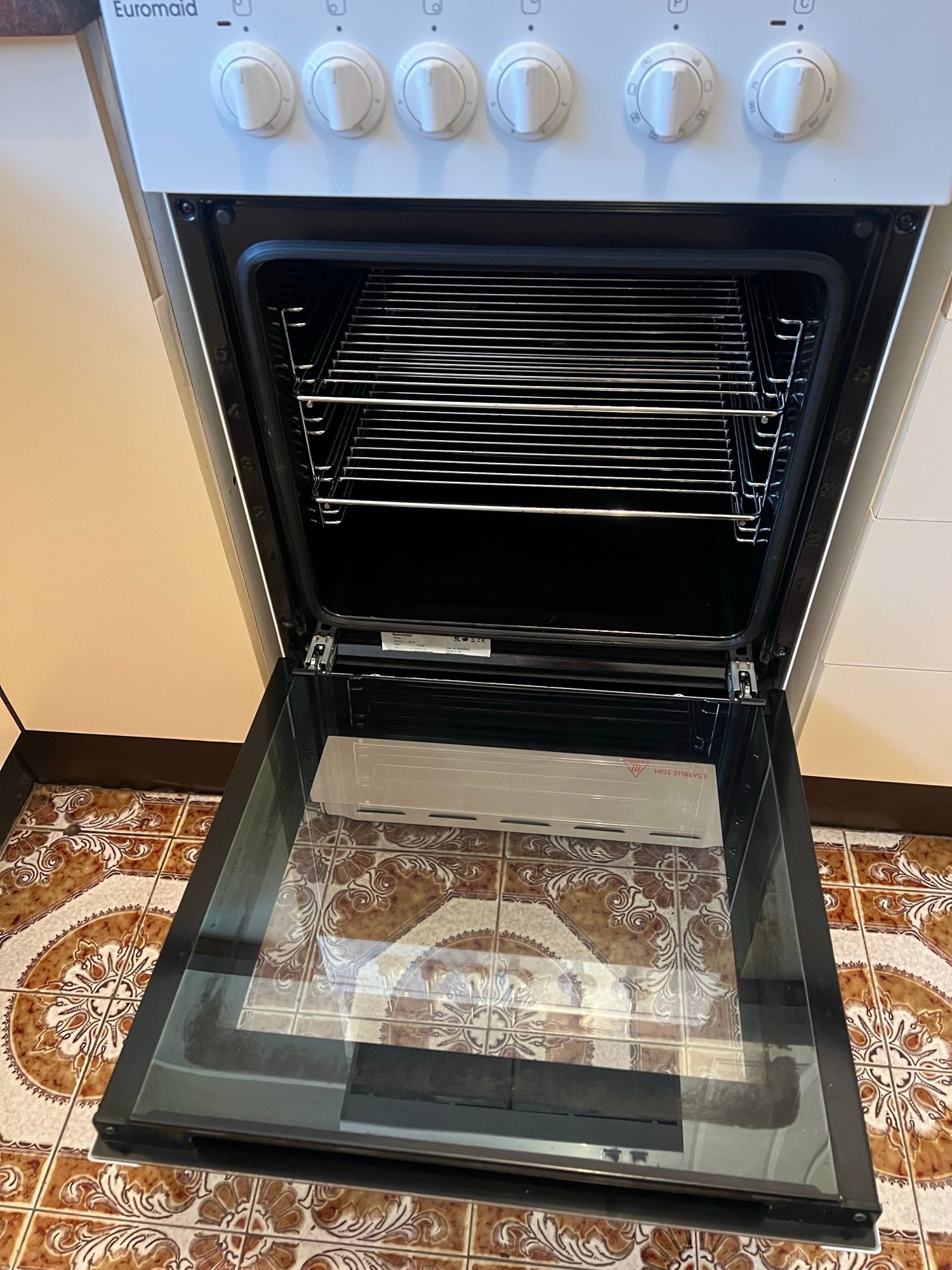 After oven cleaning.