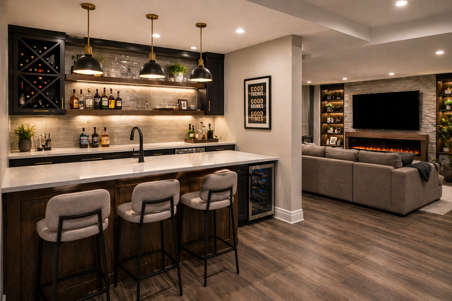 Basement Wet Bar Ideas | Stylish Basement Bar Design