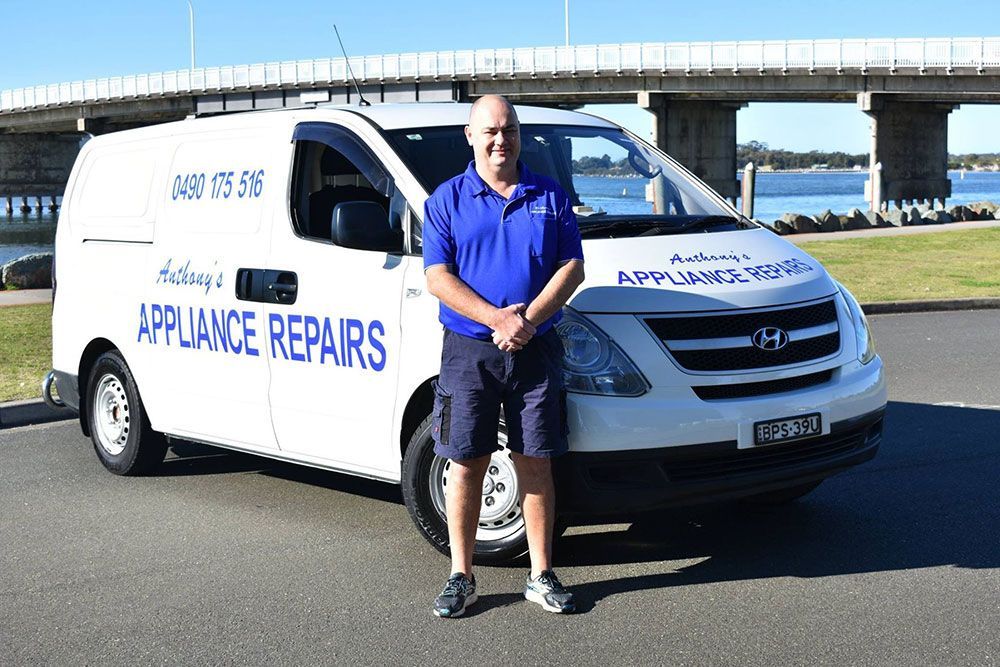 Man in front of Van - Appliance Repairs in Taree, NSW