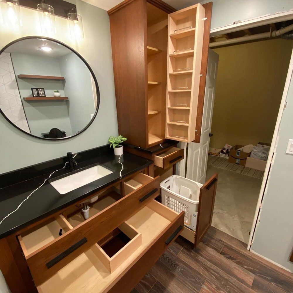 Open Cabinet — Forrest, IL — Finishing Touch