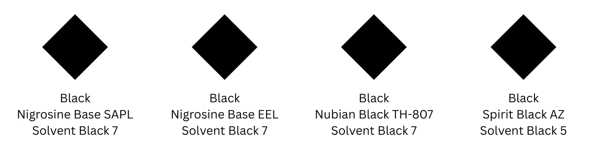 Four black diamonds are lined up in a row on a white background.