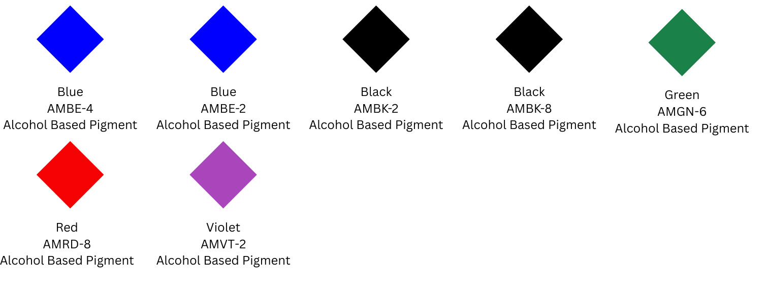 A row of different colored diamonds on a white background