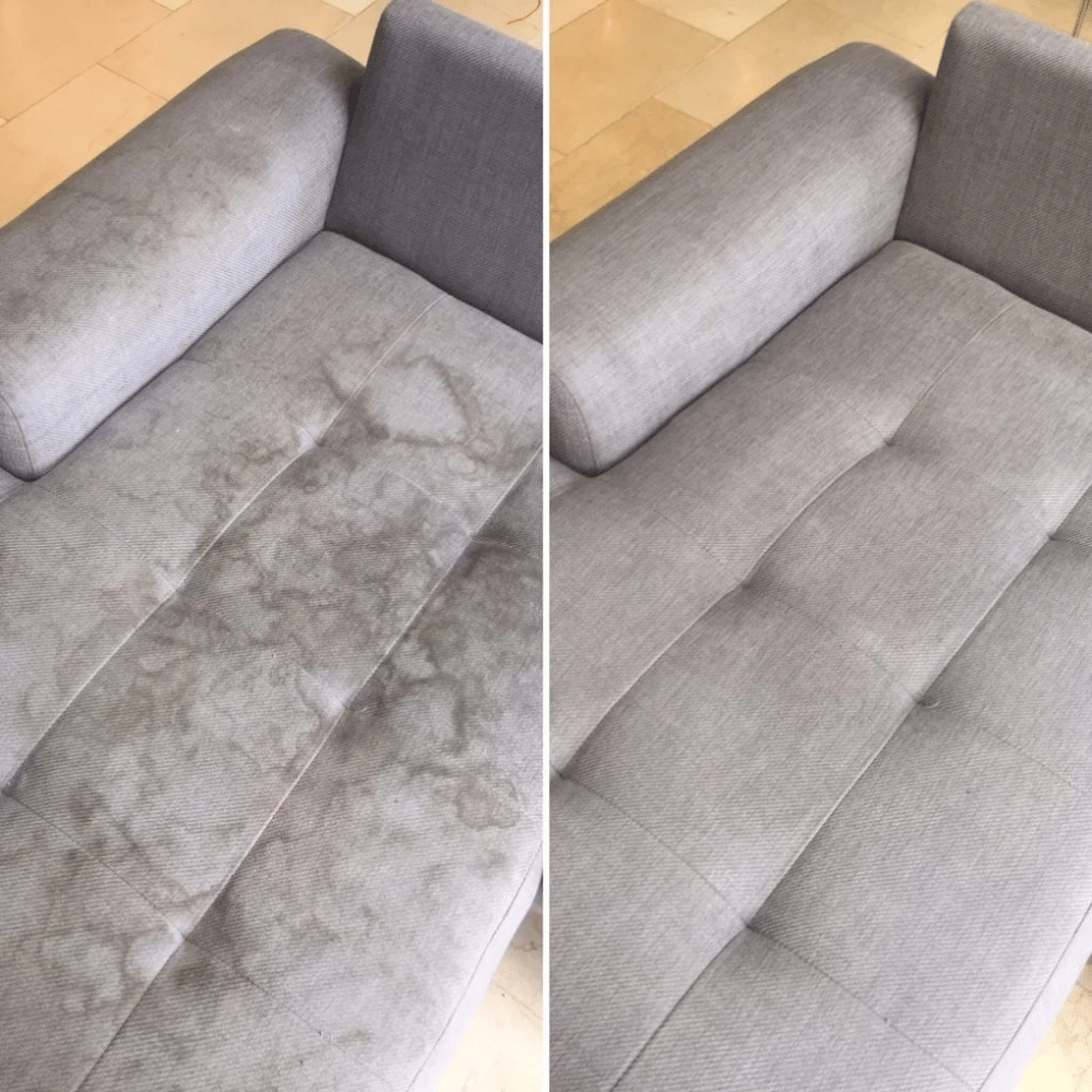 upholstery cleaning before and after armrest Calgary sofa