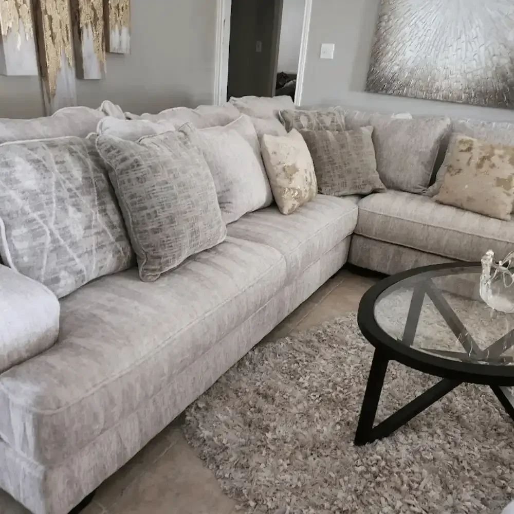 Janitec sofa cleaning Calgary sectional post-clean walkthrough