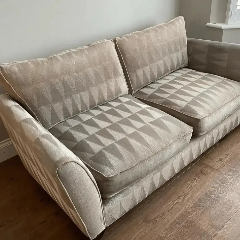 professional couch cleaning Calgary technician pre-treatment microfiber sectional