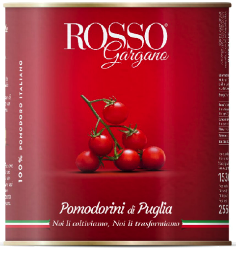 Una lattina di pomodori rossi del gargano pugliese