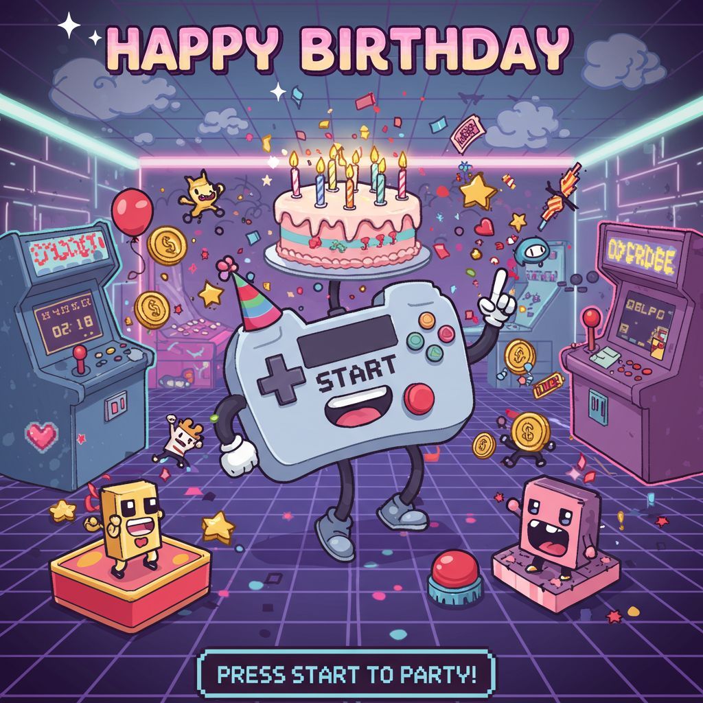 Four people playing video games, expressions of excitement. Pizza and snacks on the table. Four people playing video games, expressions of excitement. Pizza and snacks on the table.