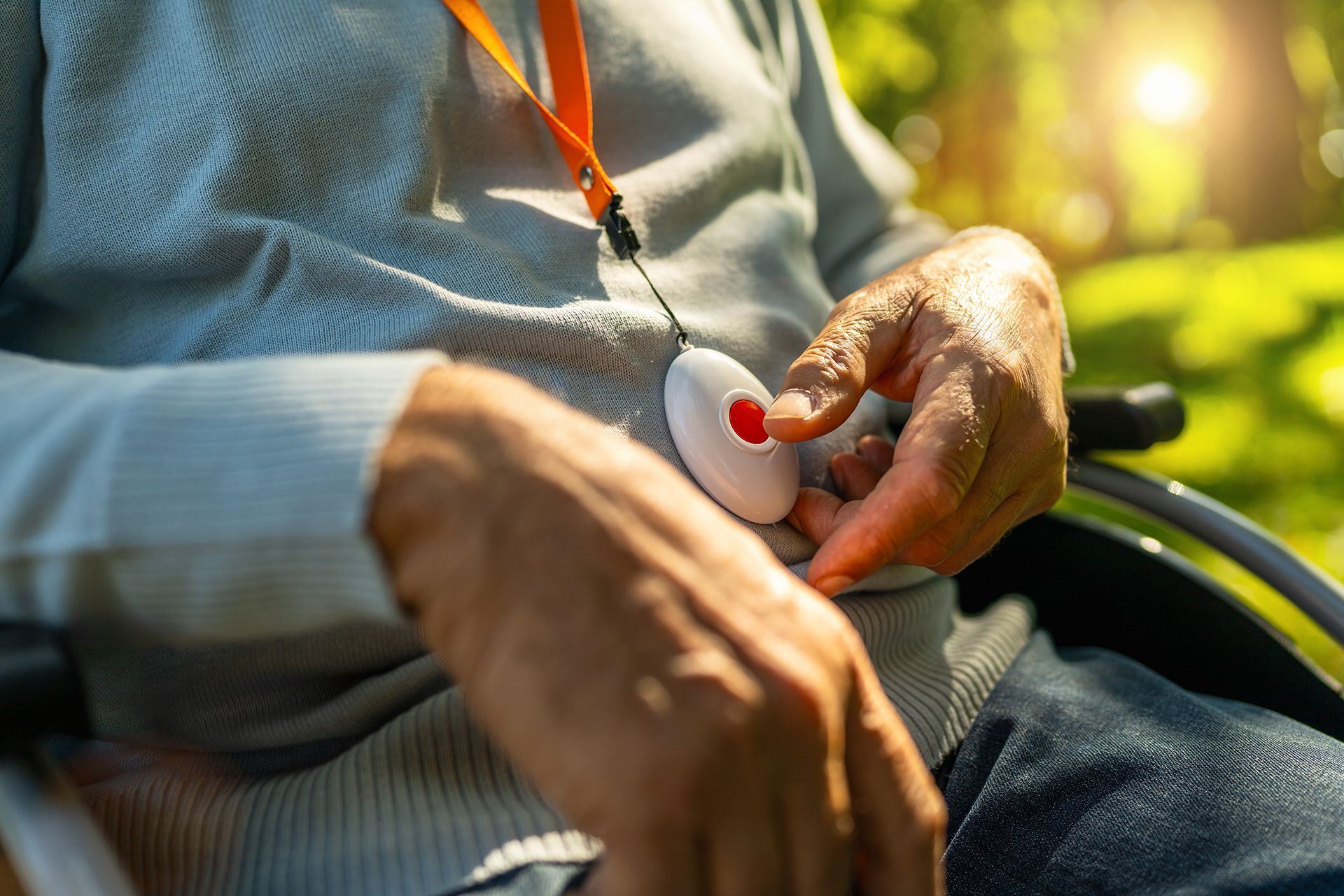 Senior Man With Alarm Button