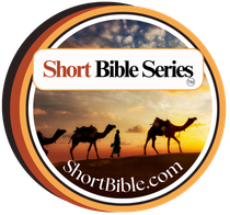 A logo for short bible series with a picture of camels