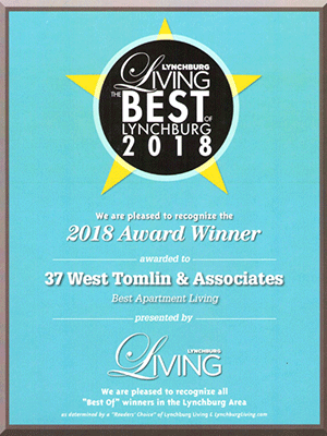 Lynchburg Living Best of 2018 - 37 West Apartments