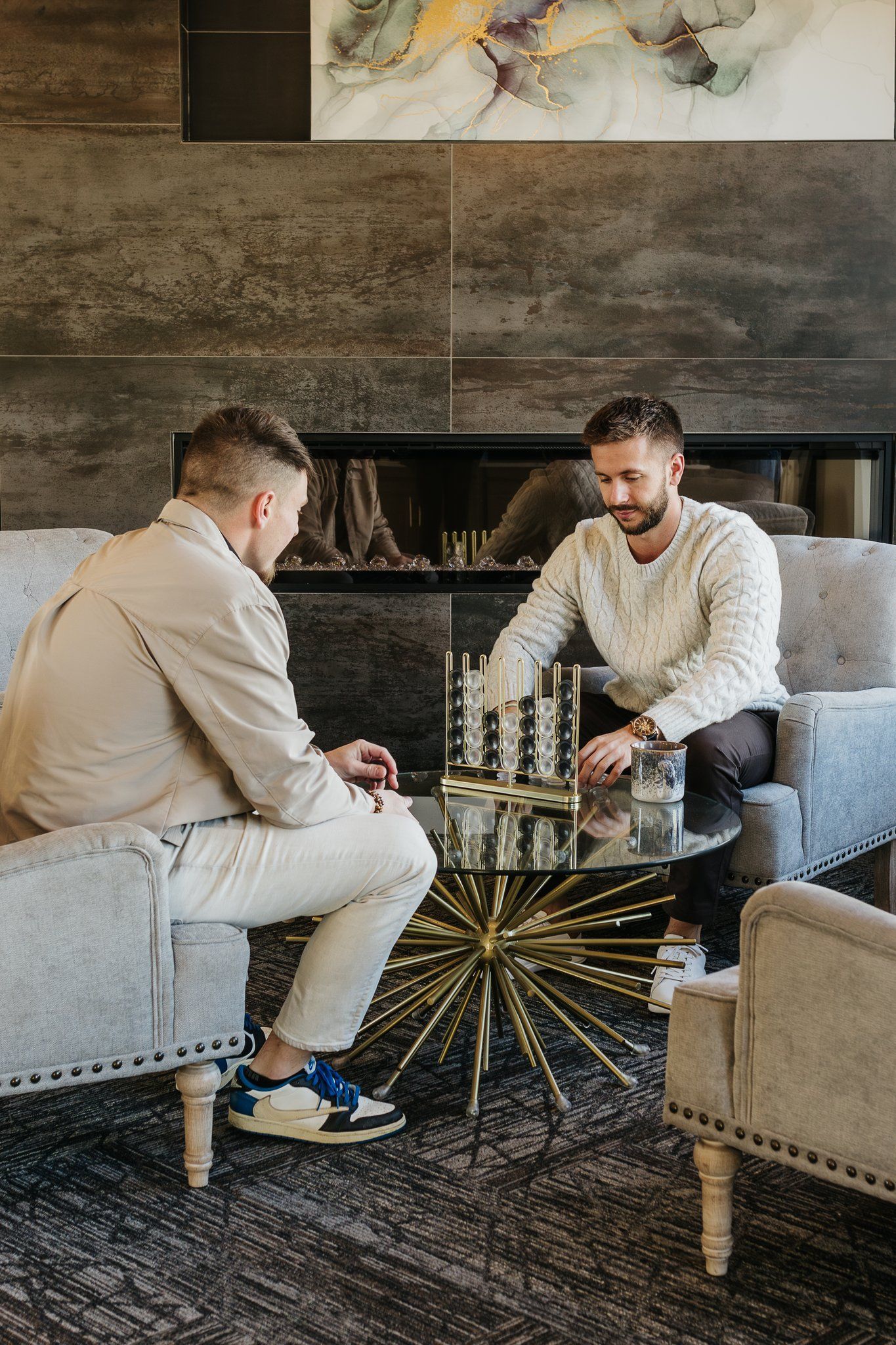 Residents playing games