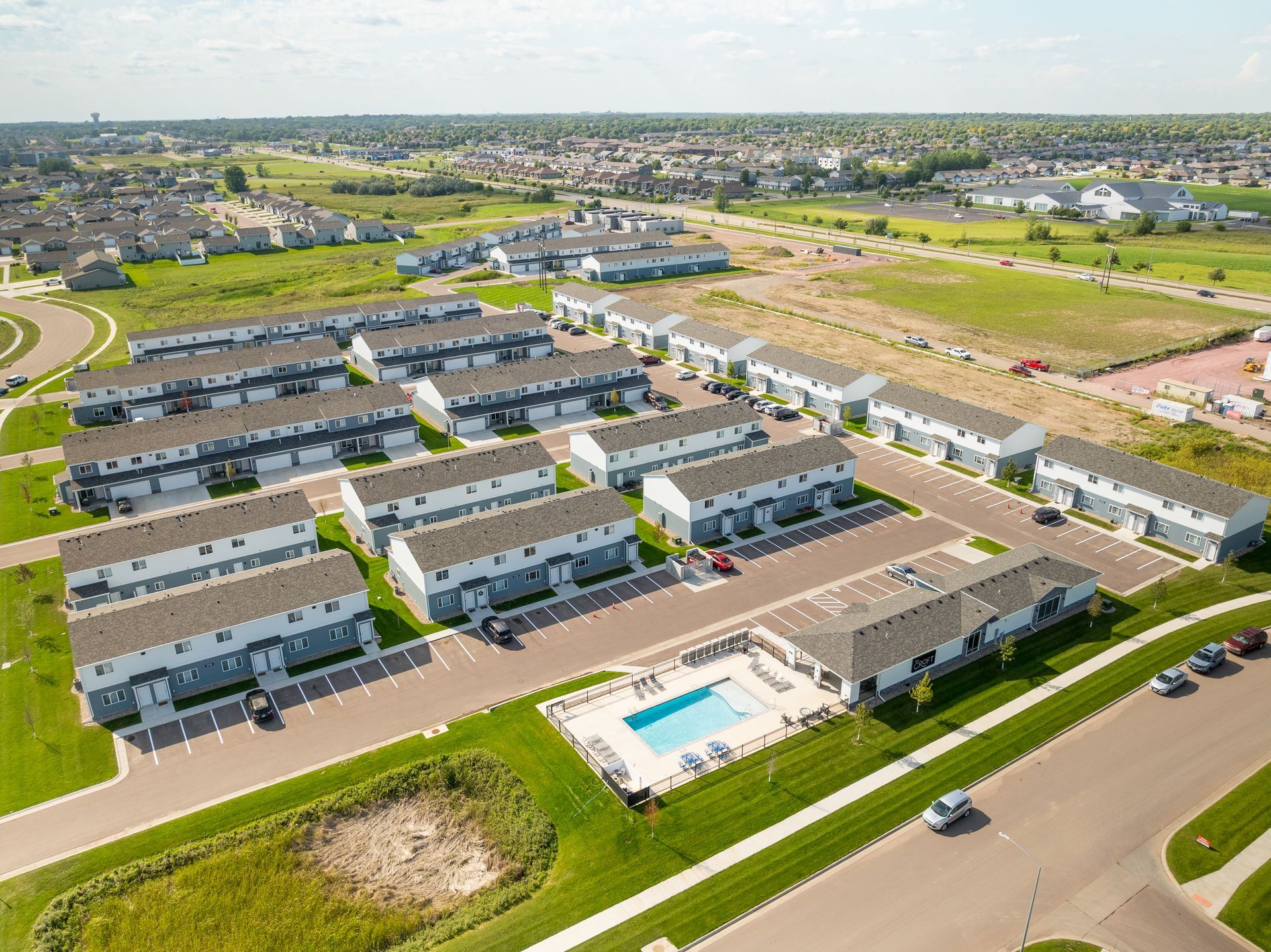 Drone image of the property.